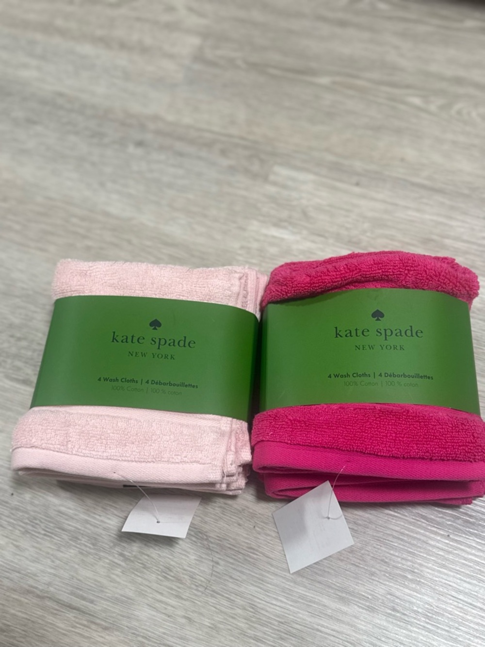4 kate spade Pale Pink Washcloth Set